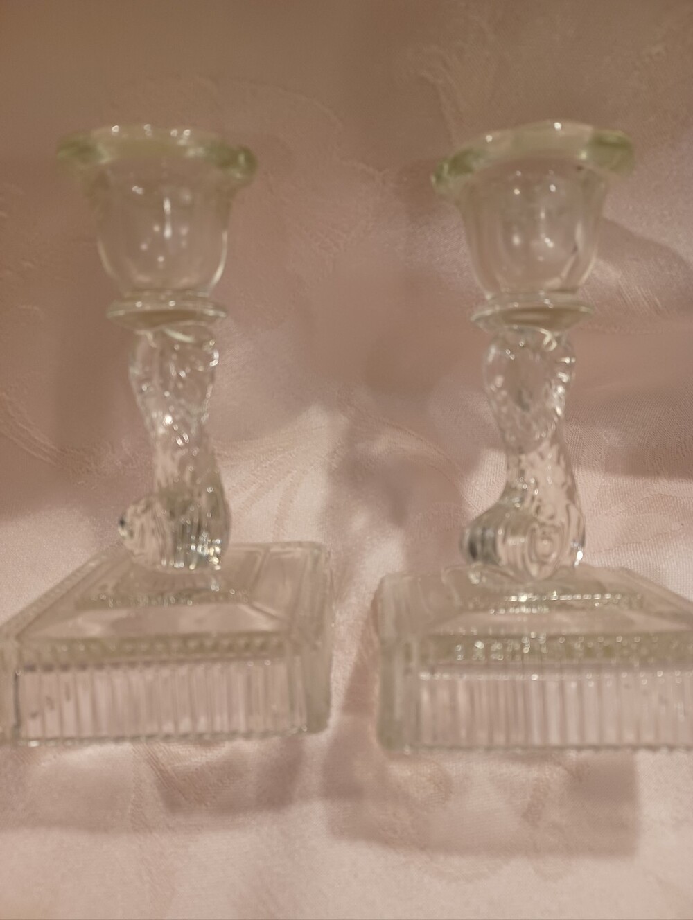 Vintage Imperial Glass Candlesticks From 1930